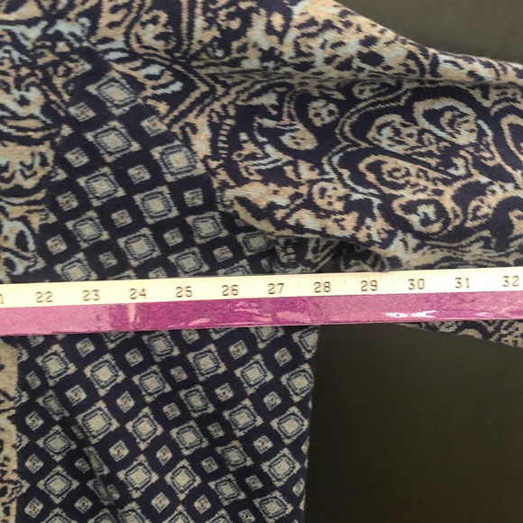 J. Jill Blue and Cream Patterned Cardigan - Picture 7 of 10